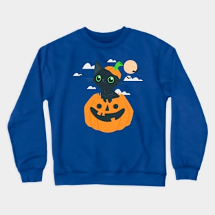 Pumpkin Kitty Kawaii Crewneck Sweatshirt